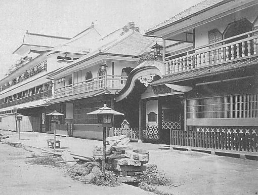 明治5年（1872年）頃の吉原大門の写真